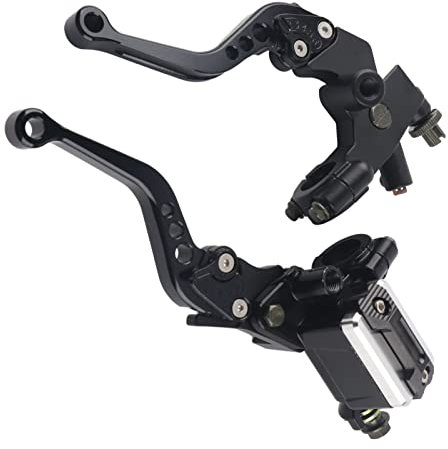 Fdit Frein Mobile à Six Réglables et Manche de Cylindre Réelle, Guidon de Base Dornpiegel Universel 7/8 Pouces, Argent, Argent,