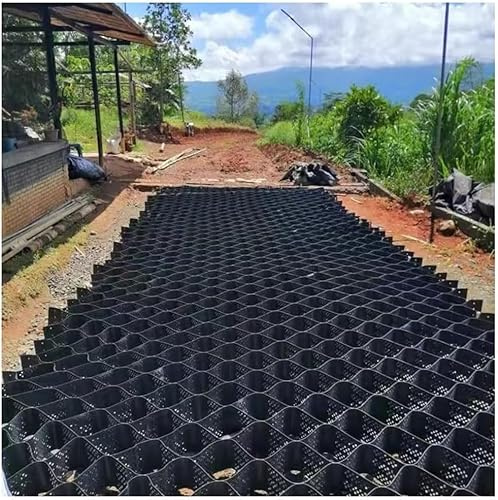 Sistema di controllo dell'erosione, stabilizzatore per ghiaia di piselli, profondità 5 cm, per patio esterno e argine, rete di supporto a terra geogriglia,