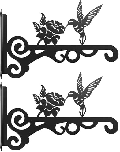 Colgador de plantas para interiores – Gancho resistente de montaje en pared, soportes de estante duraderos y soportes para árboles, barandillas, vallas, balcones, comederos de colibríes