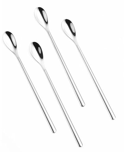 Stainless Steel Mixing Spoon | Long Handle for Tall Mugs/Cocktails/Coffee | 304 Non - Corrosive Bar Spoon with Comfort Grip | Simple Maintenance Kitchen & Bar Tool
