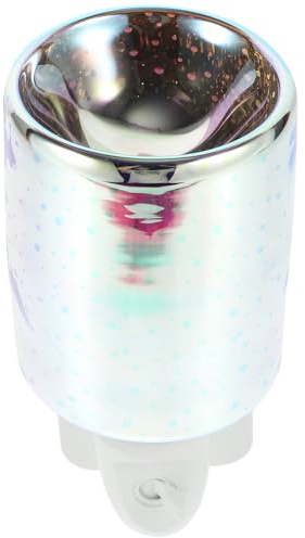 DEARMAMY Lámpara Aromática Enchufe de Vidrio con Calentador Eléctrico de Cera para Hogar y Oficina Diseño sin Humo Luz Decorativa Ambiente para Sala Dormitorio y SPA