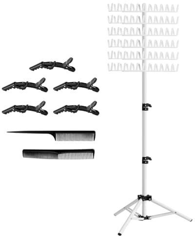 Support pour extensions de cheveux à tresser 144 pinces à cheveux - Séparateur pour tressage - Support d'extension de cheveux