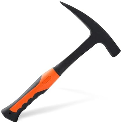 Marteau géologique pointu, marteau de brique, outil d'exploration minérale géologique (29,5 cm)