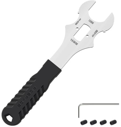 HOUSON 4-in-1 Square Taper Bottom Bracket Tool – Carbon Steel Multifunctional Wrench with 16mm, 36mm & 44-48mm Drives for Bicycle
