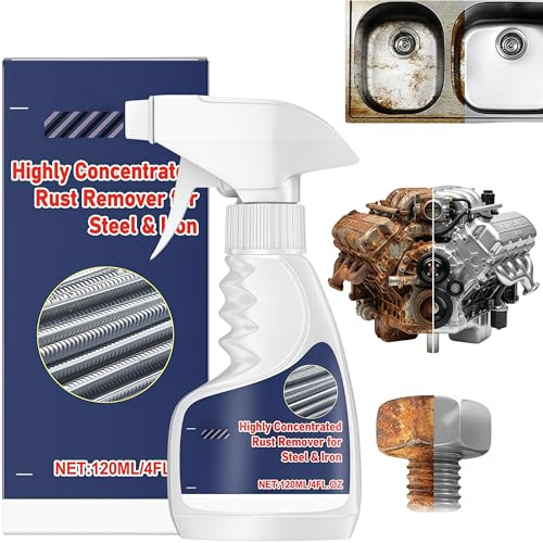 Quorven Rust Remover, Rostentferner Metall mit Tiefenwirkung für Stahl und Eisen, Kraftvoller Rostlöser Spray für Haus und Werkstatt (1 Stück)