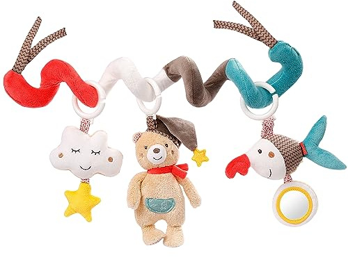 Fehn Activity-Spirale Bruno – Stoff-Spirale zum Greifen und Fühlen – Für Babys und Kleinkinder ab 0+ Monaten – Maße: 30 cm