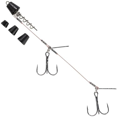 Balzer Shirasu Screw Hechtsystem mit Wechselgewichten - Schraubkopf, Länge/Hakengröße:14cm / Gr. 1/0, Farbe:Matt-Schwarz