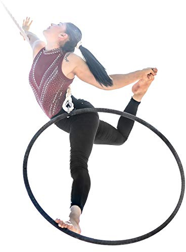 Play Juggling - Aro aéreo de Acero Inoxidable para disciplinas aéreas y acrobáticas - Diámetro de 85 a 110 cm - Fijación: Placa, Gancho, Correa, viga y Techo - para acrobacia, Lira, Yoga, acrobacia