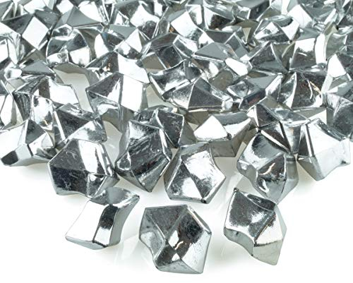Goodymax® Kristall-EIS 25 mm Silber 50 Stück - EIS Deko Streudeko Diamanten Tischdeko