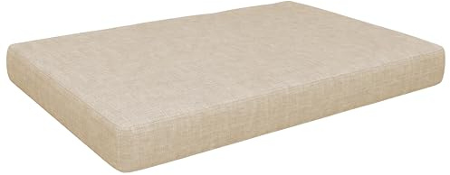 POKAR Palettenkissen Palettenauflagen mit abnehmbarem Bezug Palettenauflage Palettenmöbel Palettensofa, Sitzkissen 120x80, Beige