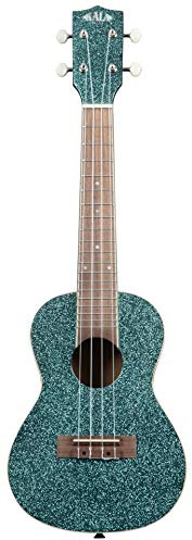 KALA KA-SPRK-AQUA - Sparkle Series Rhapsody In Blue Concert Ukulele, with Bag (UB-C)