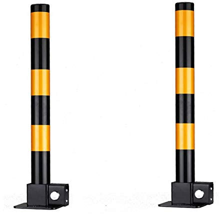 2 x Steel Removable Folding CAR Security Parking Driveway Vehicle Post Bollards