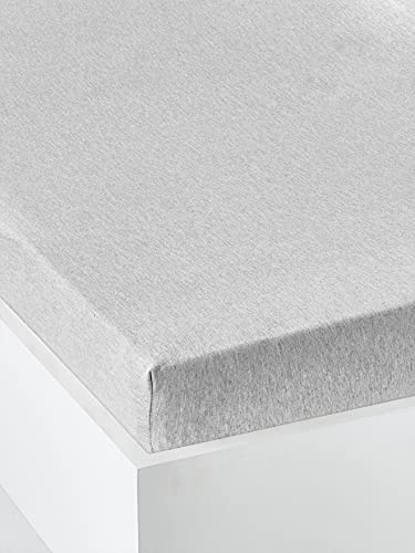 Vertbaudet VERTBAUDETBaby Jersey-Spannbettlaken,Schäfchen grau meliert70x140