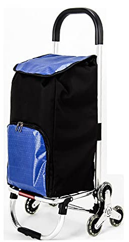 SHOPPING TROLLEY Carrello della Spesa Robusto Pieghevole Silenzioso 6 Ruote Grande 37L+ Carrello Portaspesa Impermeabile Staccabile Trolley per supermercato Picnic 60 kg