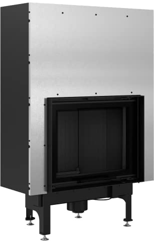 KRATKI Nadia holzbefeuerter Kamineinsatz Lufteinlass BImSchV 2 konform Stahl fi 200 mm Staubauslass Guillotine Tür 10 kW Thermischer Wirkungsgrad 80% 130,7x86,7 cm