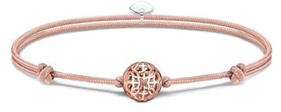 THOMAS SABO Armband Karma Secret mit Bead rosévergoldet 925 Sterlingsilber, 750 Roségold Vergoldung, Nylon