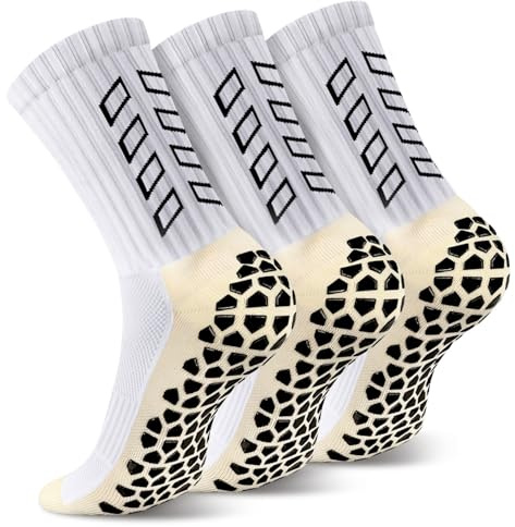 ENONEO Calze Calcio Antiscivolo Uomo 37-45 Calze Antiscivolo Calcio Anti Vesciche Addensare Cotone Calzini Sportivi Donna Traspirante Calzini Grip Calcio per Ciclismo Trekking