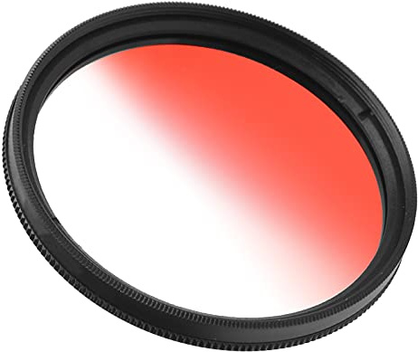 BROLEO Filtre dégradé de 58 mm pour appareil photo (rouge)
