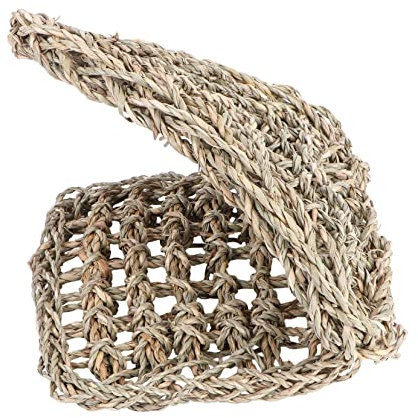 minkissy Hamac Suspendu Algues pour Reptiles Tapis Tissé Naturel pour Lézards Iguanes Et Animaux De Compagnie Marron