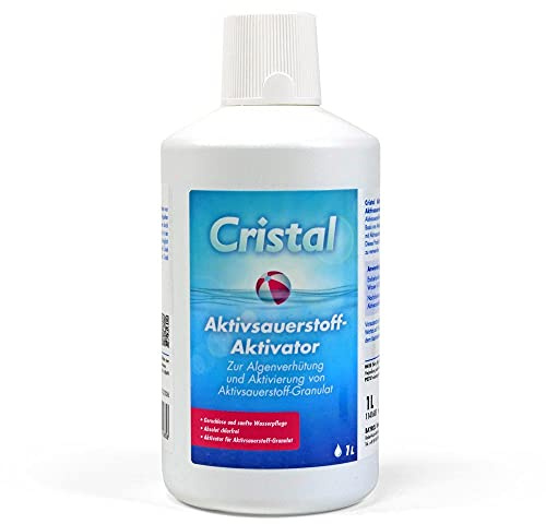 Cristal Aktivsauerstoff AKTIVATOR 1 l - Chlorfreie Wasserdesinfektion - Sanfte und geruchsfreie Alternative zu Chlor - Wasserpflege Hautschonend