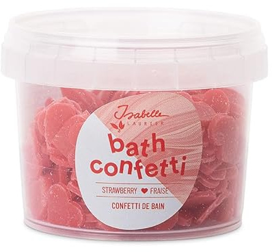 Isabelle Laurier - Confettis de bain pour Enfant et Adulte - Additif de bain avec 98% d'ingrédients naturels - Senteur Fraise