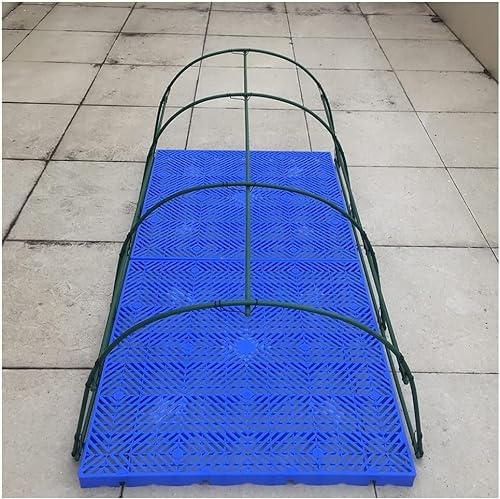 MekUk Kunststoffpalette Kunststoff-Palettengitter, leichte, ineinandergreifende Paletten, atmungsaktive Gitter for Garage, Supermarkt, Lager für Zwinger, Garten, Keller, Patio (Color : Blu, Size : 6