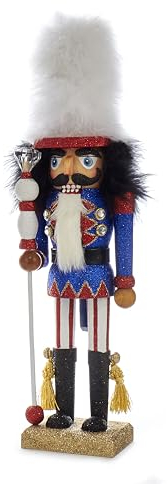 Kurt Adler Hollywood Nussknacker, 45,7 cm, weißer Hut