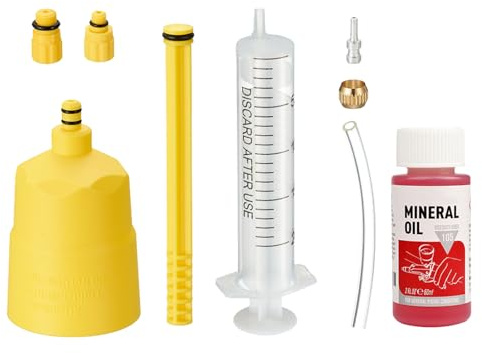 Mikiuly Kit Purgado Frenos,Kit de Purga de Freno para Bicicleta,para Shimano, Tektro, Magura,Gama de Frenos de Disco Hidráulicos,Incluido Líquido de Freno Mineral (60ml)