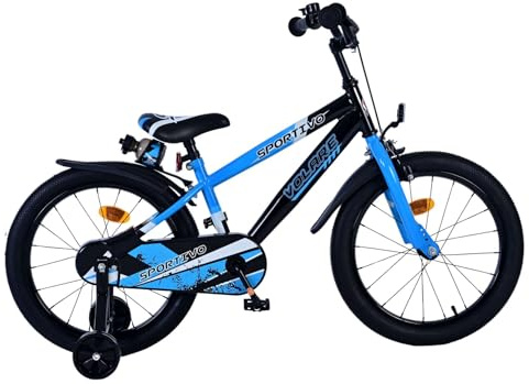 Volare Sportivo Kinderfahrrad - Jungen - 18 Zoll - Blau Schwarz