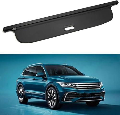 ANYANH Auto Kofferraumabdeckung Ausziehbar Rollo für VW Tiguan 2017-2024, Hintere Kofferraum Hutablage, Schattenschutz PrivatsphäRe Vorhang