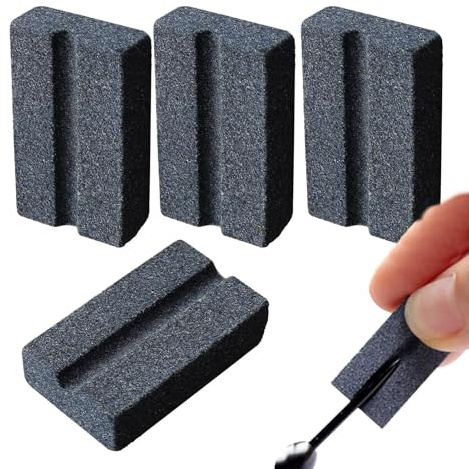 Tuxxjzm Dart Grinding Stone, V-Shape Darts Whetstone Sharpening Stone, Portable Tip Point Dart Sharpening Stone, Dart Sharpener Tools for Easy Polishing and Deburring