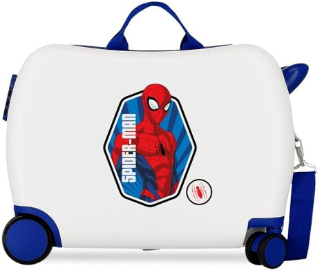 Marvel Joumma Spiderman Geo Kinderkoffer weiß 50 x 38 x 20 cm starr 1,8 kg Seitenkombinationsverschluss ABS 1,8 kg 38 l Handgepäck, weiß, Talla única, Kinderkoffer