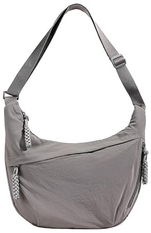 LOCCY Borsa a mezzaluna per donna, Borsa a tracolla a mezzaluna in nylon Borsas a mezzalun Hobo Borsas a tracolla multi tasche con tracoll regolabile per uso quotidiano
