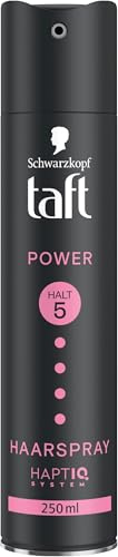 Schwarzkopf Taft Haarspray Power Cashmere (250 ml), Haltegrad 5 Haarstyling, Haarspray für trockenes und strapaziertes Haar, Kaschmir-ähnliche Geschmeidigkeit, vegane Formel* (Packung mit 5)