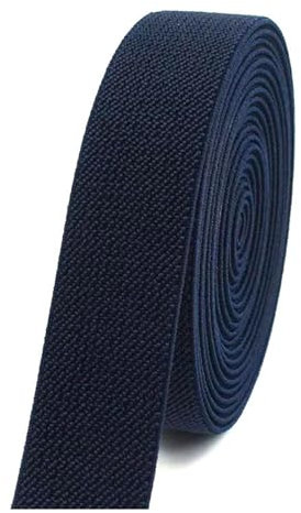 Banda elástica de costura de 5 metros y 20mm, banda de goma de piel suave para ropa interior, cinta para la cintura, accesorios de costura Diy,Azul marino,20mm