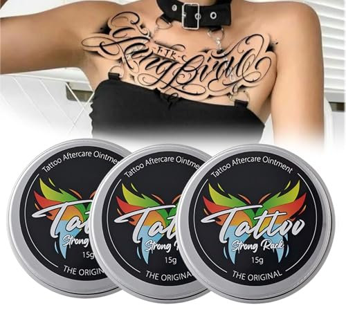 Gel Cuidado Para Tatuajes 3 Unidades Bálsamo Profesional Para Tatuajes Nuevos Y Antiguos, Ayuda a Mantener La Piel Sana, Preserva La Intensidad Del Color, Para Uso Diario