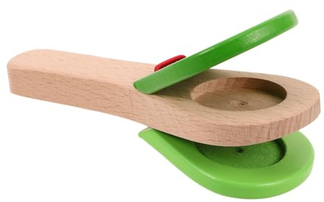 TOGEVAL Holz Kastagnetten für Junge Mädchen Musikinstrumente Montessori Junge Mädchen Perkussionsinstrumente Spielzeug Handklapper Klarinette zur Musikalischen Entwicklung