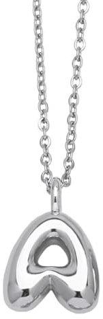 OAKKY Collana con Ciondolo Lettera a Bolle Spessa per Donne Trendy Carino Charm Ciondolo Alfabeto Personalizzato Argento Lettere Pallone A Collane