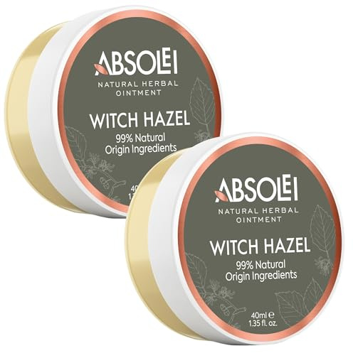 Absolei Hemorrhoids Ointment, Natural Witch Hazel Ointment for Burning, Itching and Discomfort, 40 ml (Pack of 2)