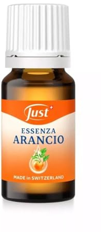 JUST Essenza Arancio, Olio Essenziale di Arancia, Made in Switzerland, Flacone in Vetro Ambrato, 10 ml
