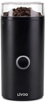 Livoo DOD219N elektrisk kaffekvarn - 8 till 12 koppar, 80 W, säkerhetslock
