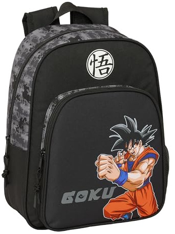 DRAGON BALL - Mochila Escolar Infantil, Ideal para Niños de Diferentes Edades, Cómoda y Versátil, Calidad y Resistencia, 27x10x33 cm