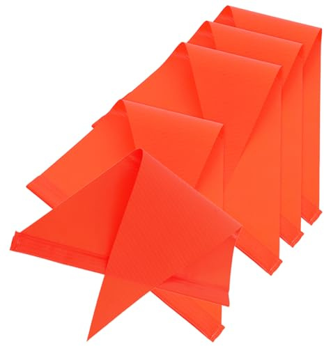 TOYANDONA Set 5 Pezzi Bandiere di Sicurezza per Bicicletta Bandierine Triangolari Arancioni ad Alta Visibilità per Monopattino e Rimorchio Bici Accessori Esterni per Sicurezza Ciclistica