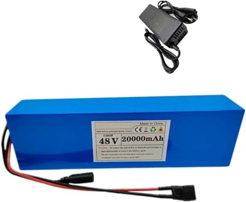 Caimcie 48V 20AH Batteria al Litio 13S2P per Bicicletta Elettrica, Ricaricabile con Caricabatteria 54.6V 2A, Impermeabile Ricambio per Monopattino Elettrico XT60+SM