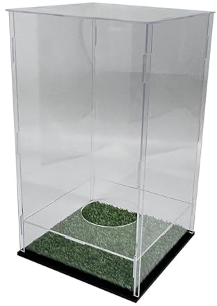 ALCXAZS Scatola portaoggetti in acrilico per pallone da calcio, antipolvere, trasparente, espositore per pallone da calcio, contenitore per palline gioco collezione, portapalle ovale trasparente,
