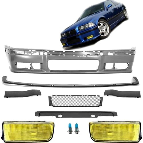 DM Autoteile Stoßstange vorne alle Modelle + GT Lippe+ Nebel Gelb OE für 3er E36 + M& M3