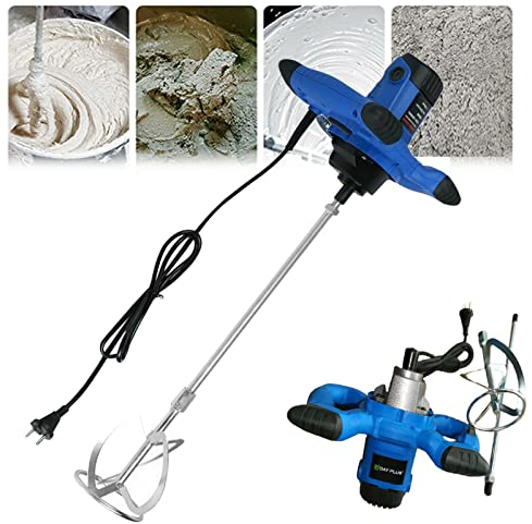 Malaxeur Mortier Colle 2600W Mélangeur de Peintures M14 Réglable Agitateur Mortier Professionnel Boue de Ciment Peinture Betonniere électronique 6 Vitesses Malaxeur Avec mélangeur à hélices