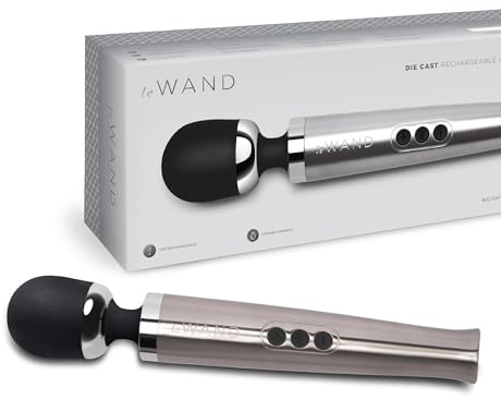 Le Wand Die Cast Rechargeable Vibrator, Silber, 29 cm