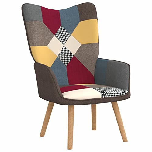 Gecheer Patchwork Relax fåtölj, avslappnande fåtölj, vadderad fåtölj, TV-fåtölj, vardagsrum, fåtölj, relaxfåtölj, loungestol, tygstol, matstol, lapptäcke stolar