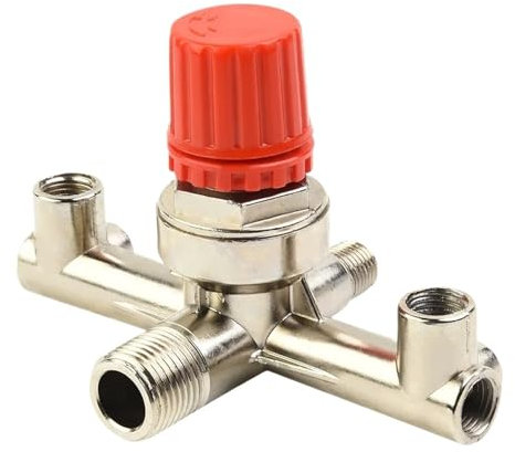 Double Outlet Tube Air Compressor Switch, Pressure Regulator Valve Fitting Part